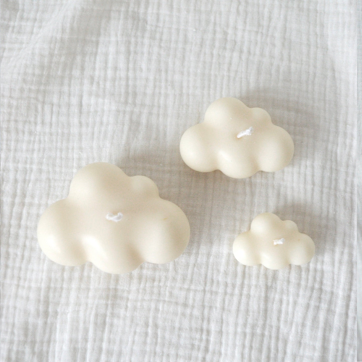 Lot de 3 bougies décoratives Nuages Nina